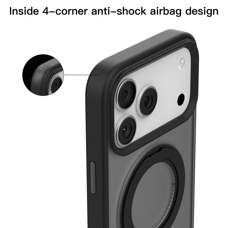For iPhone 17 Pro Mutural Armor Series MagSafe Magnetic Holder Phone Case