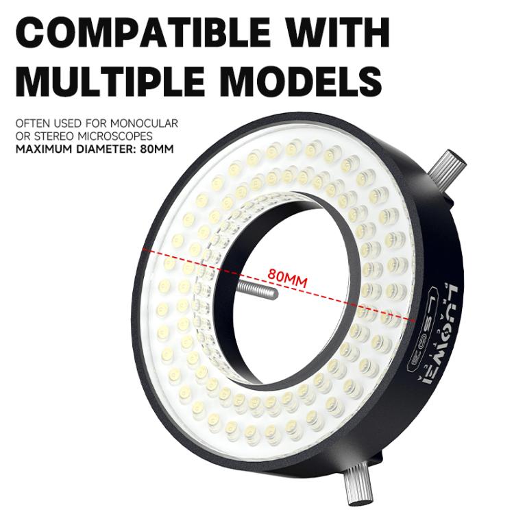 LUOWEI LS03 High Lumen 72LED Microscope Ring Light Source
