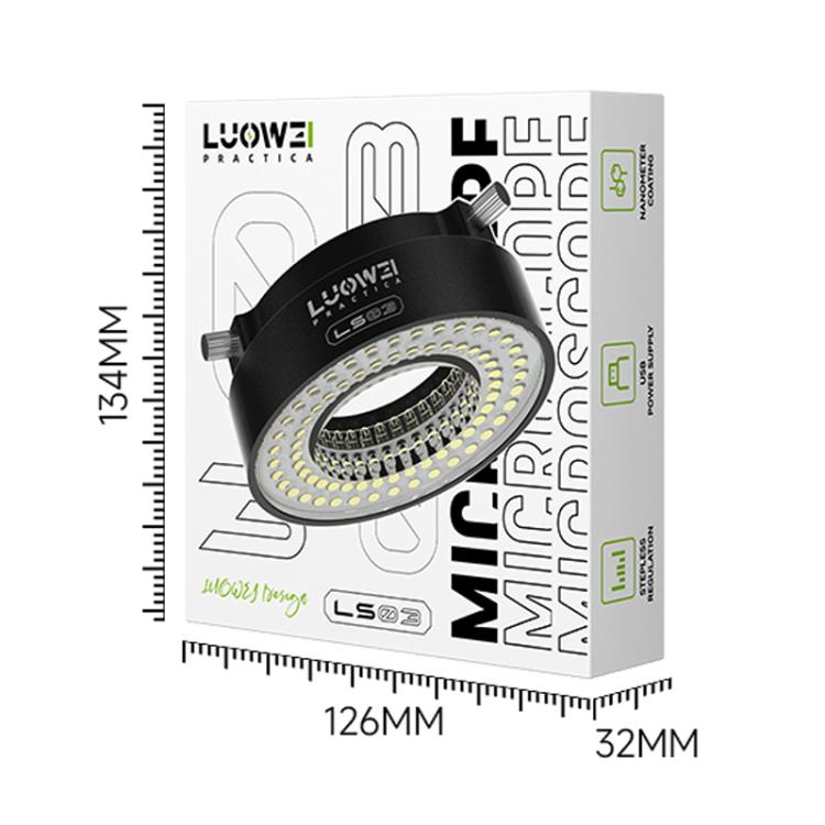 LUOWEI LS03 High Lumen 72LED Microscope Ring Light Source