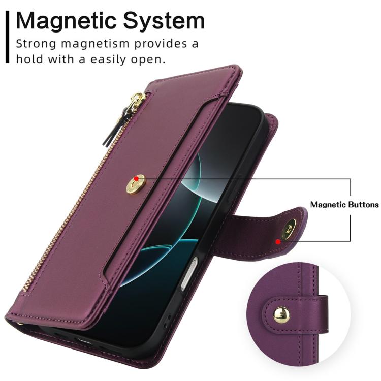 For iPhone 16 Pro Max Seven Card Slots Zipper Wallet Leather Phone Case with Lanyard