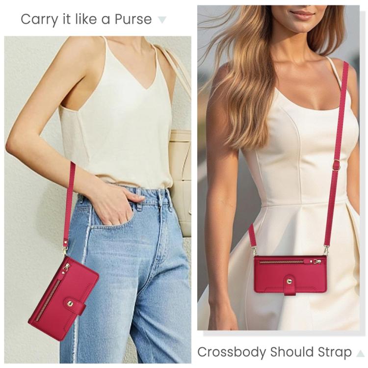 For iPhone 17 Seven Card Slots Zipper Wallet Leather Phone Case with Lanyard