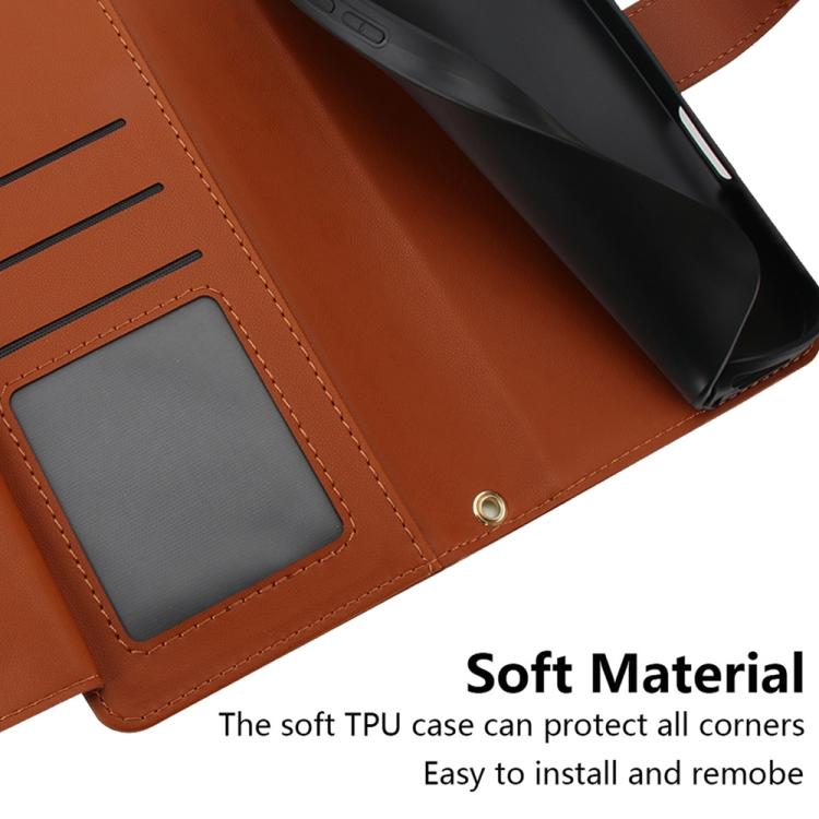 For iPhone 17 Seven Card Slots Zipper Wallet Leather Phone Case with Lanyard