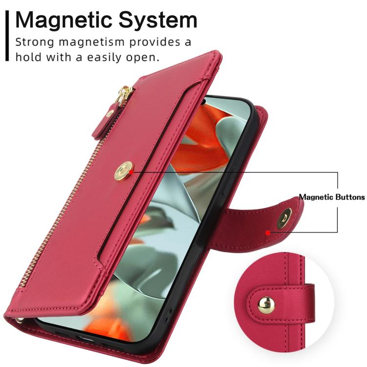 For Google Pixel 10 / 10 Pro / 9 / 9 Pro Seven Card Slots Zipper Wallet Leather Phone Case with Lanyard