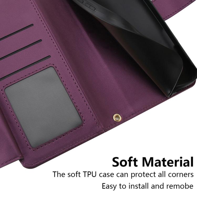 For Samsung Galaxy A24 4G Seven Card Slots Zipper Wallet Leather Phone Case with Lanyard