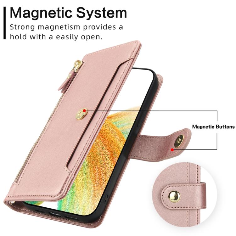 For Samsung Galaxy A33 5G Seven Card Slots Zipper Wallet Leather Phone Case with Lanyard