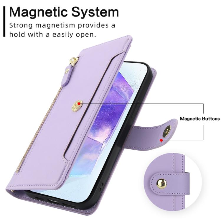 For Samsung Galaxy A35 5G Seven Card Slots Zipper Wallet Leather Phone Case with Lanyard