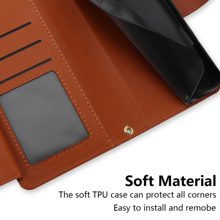 For Samsung Galaxy A55 5G Seven Card Slots Zipper Wallet Leather Phone Case with Lanyard
