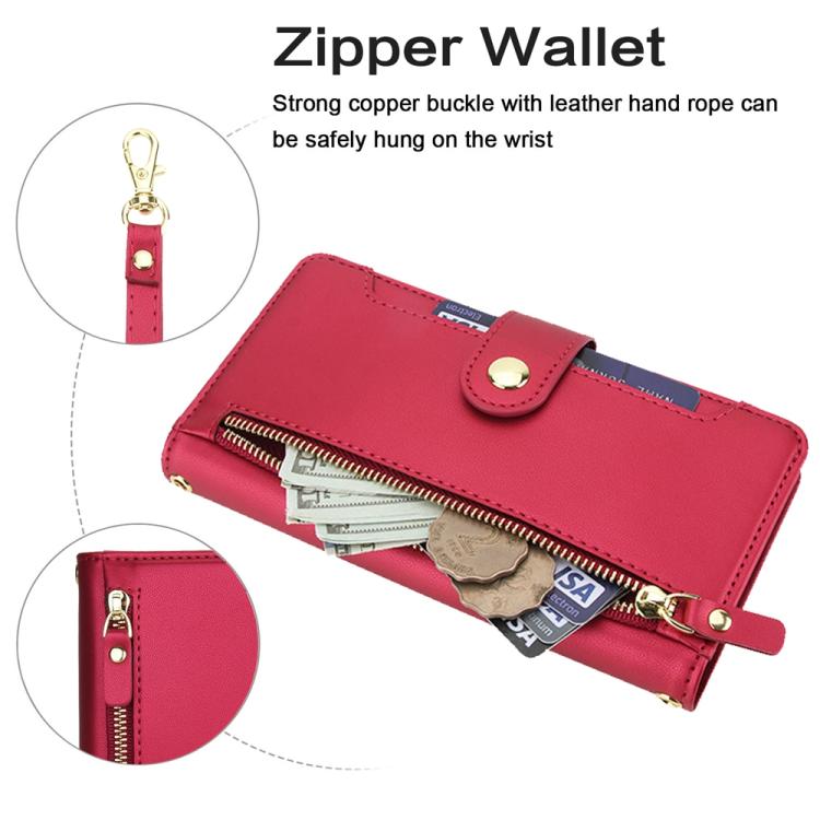 For Samsung Galaxy A73 Seven Card Slots Zipper Wallet Leather Phone Case with Lanyard