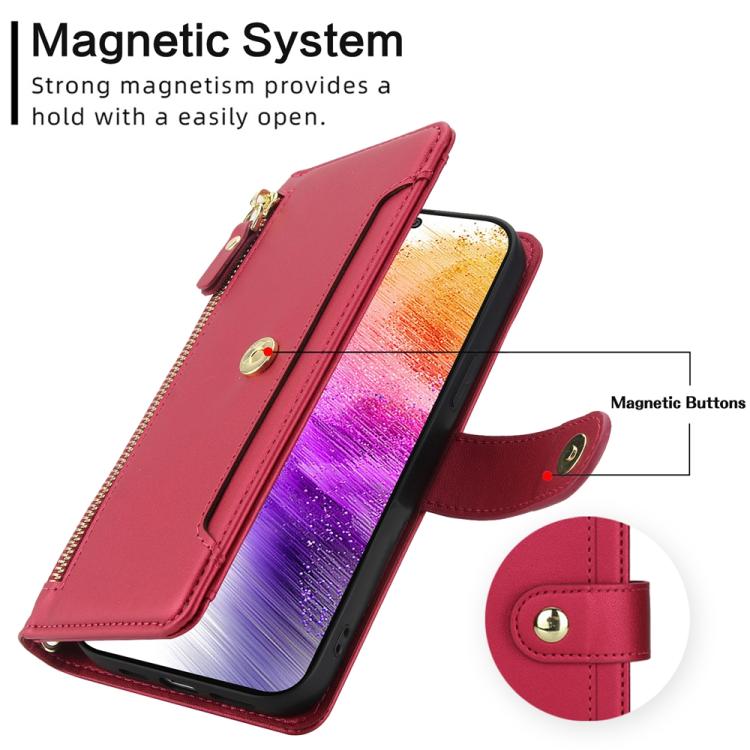 For Samsung Galaxy A53 4G / 5G Seven Card Slots Zipper Wallet Leather Phone Case with Lanyard
