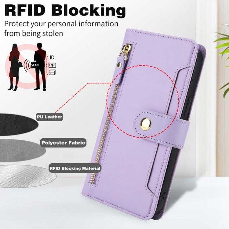 For Samsung Galaxy A05s Seven Card Slots Zipper Wallet Leather Phone Case with Lanyard