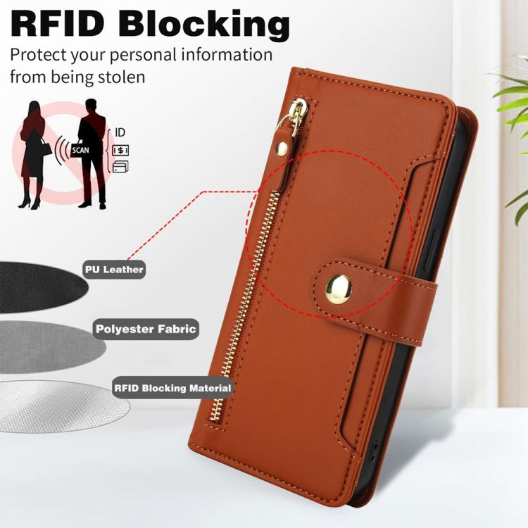 For Samsung Galaxy A05s Seven Card Slots Zipper Wallet Leather Phone Case with Lanyard