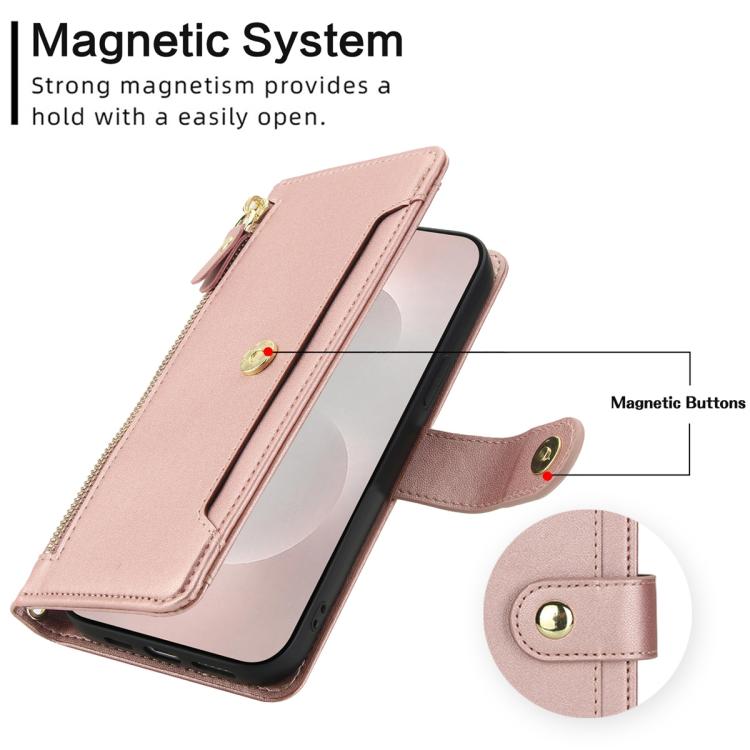 For Samsung Galaxy S25 Edge 5G Seven Card Slots Zipper Wallet Leather Phone Case with Lanyard