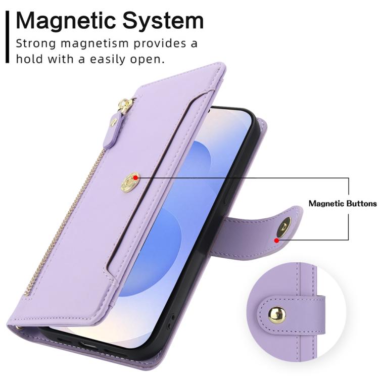 For Samsung Galaxy S25+ 5G / S24+ 5G Seven Card Slots Zipper Wallet Leather Phone Case with Lanyard