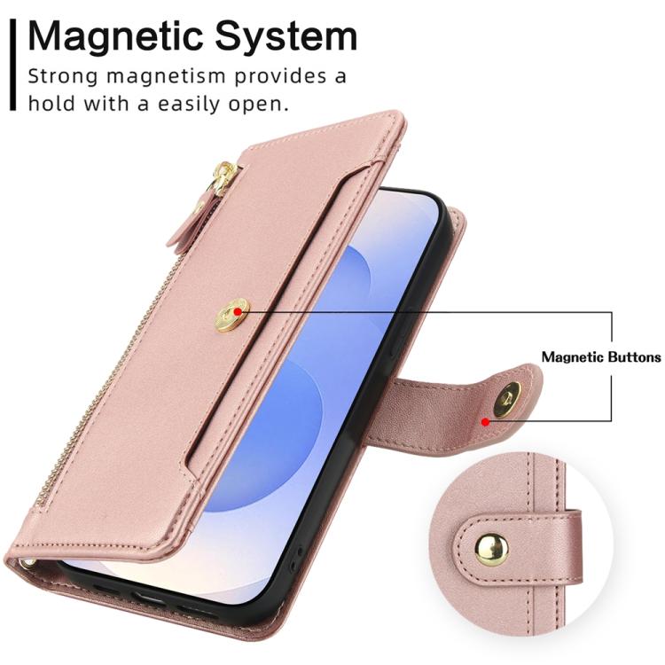 For Samsung Galaxy S25 FE 5G Seven Card Slots Zipper Wallet Leather Phone Case with Lanyard
