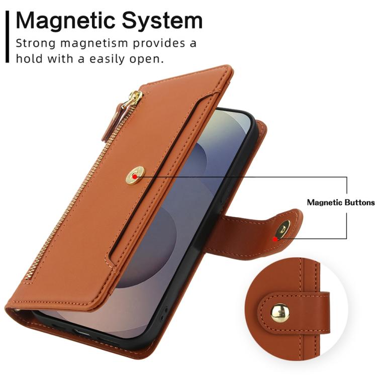 For Samsung Galaxy S24 Ultra 5G Seven Card Slots Zipper Wallet Leather Phone Case with Lanyard