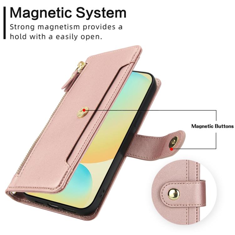 For Samsung Galaxy S24 FE 5G Seven Card Slots Zipper Wallet Leather Phone Case with Lanyard