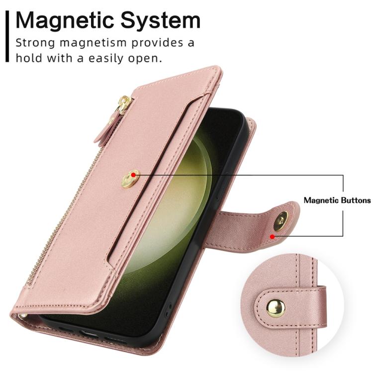 For Samsung Galaxy S23 Ultra 5G Seven Card Slots Zipper Wallet Leather Phone Case with Lanyard