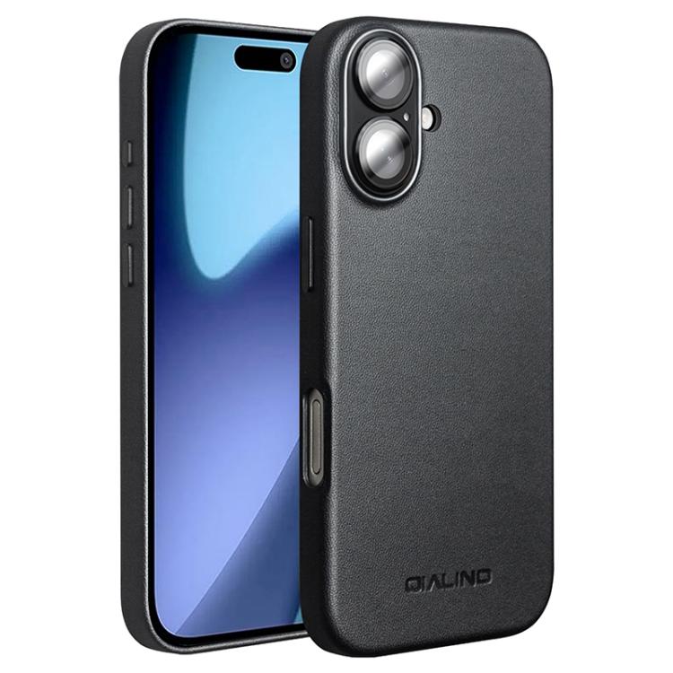 For iPhone 17 QIALINO Technology Leather MagSafe Phone Case - Black