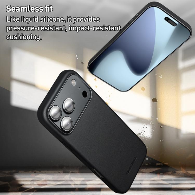 For iPhone Air QIALINO Technology Leather MagSafe Phone Case - Black