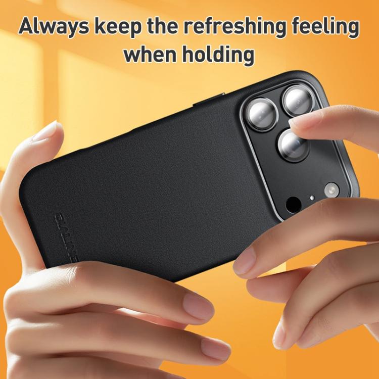 For iPhone Air QIALINO Technology Leather MagSafe Phone Case - Black