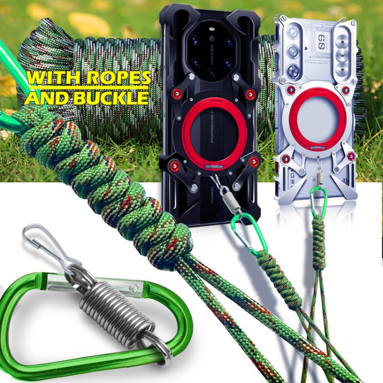 For Samsung Galaxy S24+ 5G Rotating Bracket Hollow Metal Phone Case with Lanyard