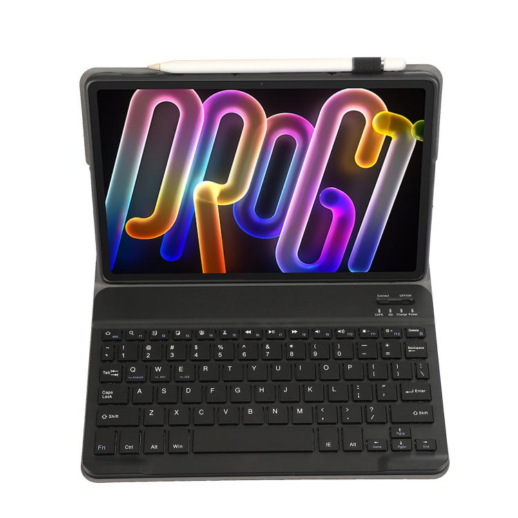 For Lenovo Xiaoxin Pad Pro GT 11.1 2025 AM32 Ultra-thin Detachable Bluetooth Keyboard Leather Tablet Case - Black
