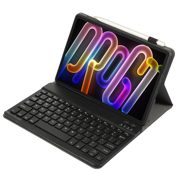 For Lenovo Xiaoxin Pad Pro GT 11.1 2025 AM32 Ultra-thin Detachable Bluetooth Keyboard Leather Tablet Case - Black