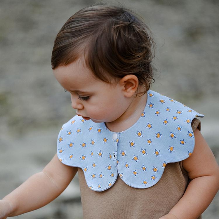 Benzdeer Petal Shape Bib Infants Saliva Towel, Sleeping Stars