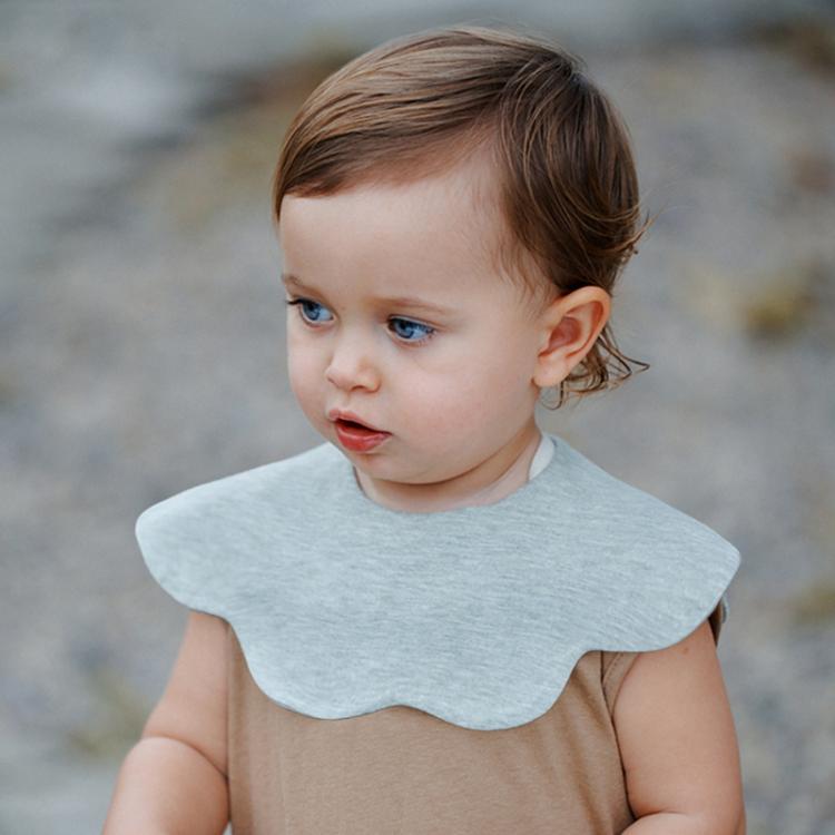 Benzdeer Petal Shape Bib Infants Saliva Towel, Round Light Green