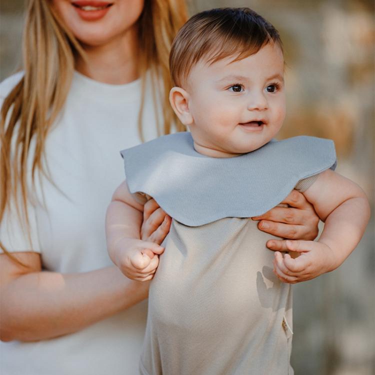 Benzdeer Petal Shape Bib Infants Saliva Towel, Large Color Grid