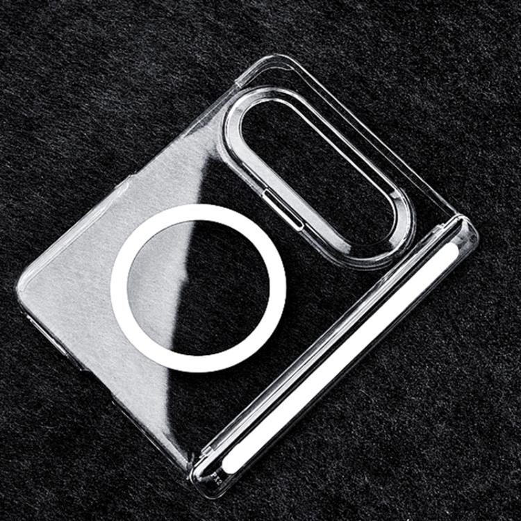For Huawei Pura X Max Transparent PC Dual Axis MagSafe Shockproof Phone Case