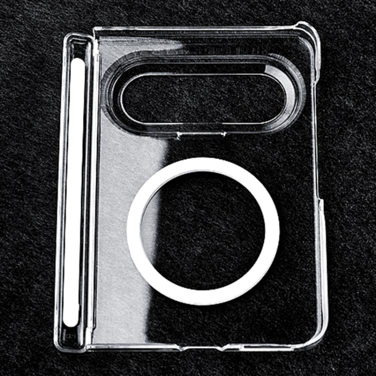 For Huawei Pura X Max Transparent PC Dual Axis MagSafe Shockproof Phone Case