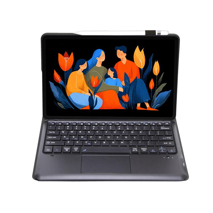 For Lenovo Xiaoxin Pad 12.1 2025 AM33-A TPU Ultra-thin Detachable Bluetooth Keyboard Leather Case with Touchpad