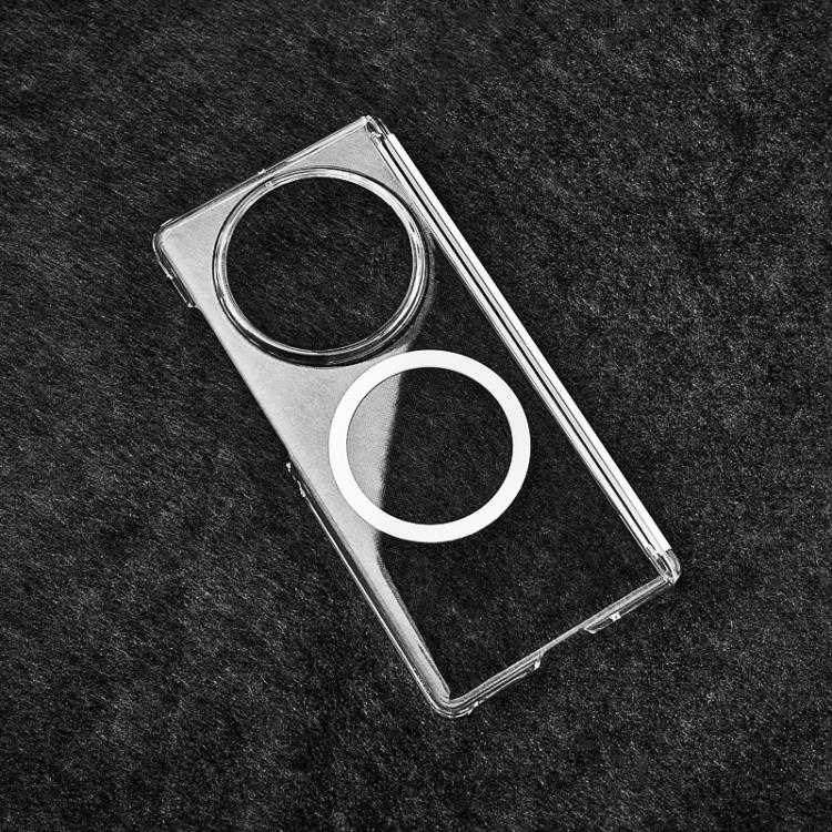 For vivo X Fold5 Transparent PC Dual Axis MagSafe Shockproof Phone Case