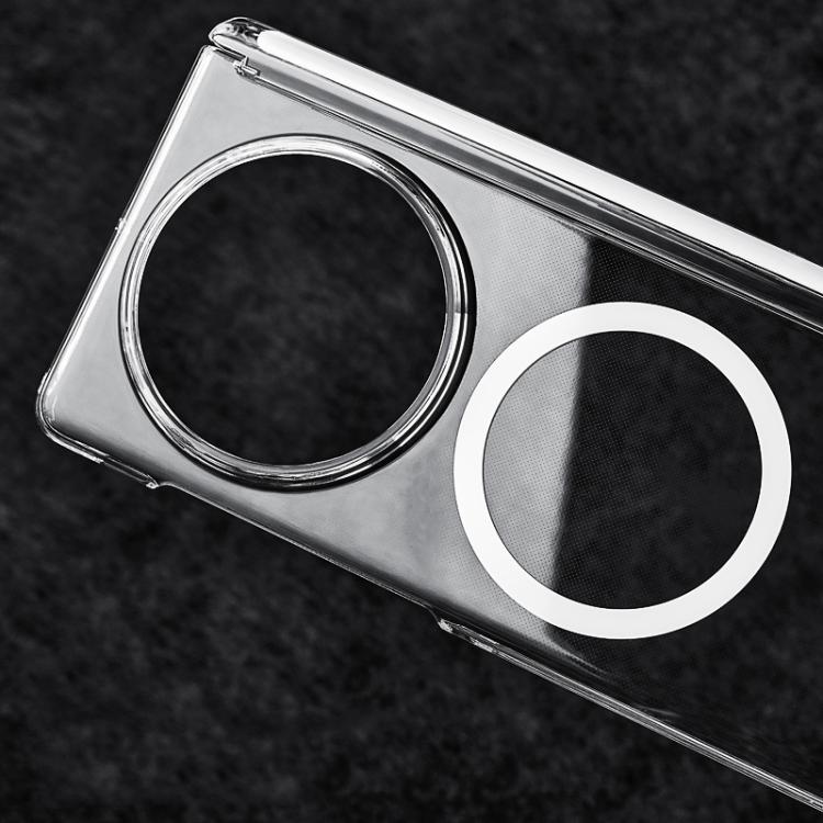 For vivo X Fold5 Transparent PC Dual Axis MagSafe Shockproof Phone Case