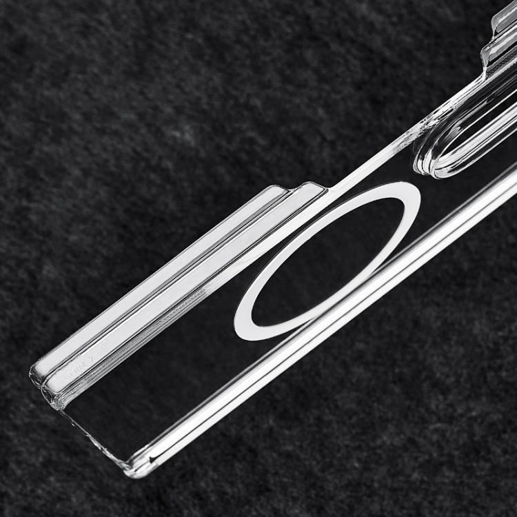 For Samsung Galaxy Z Fold7 5G Transparent PC Dual Axis MagSafe Shockproof Phone Case