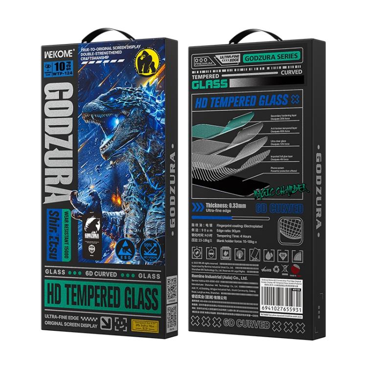 For iPhone 17 Pro Max WK WTP-124 10pcs 6D Curved Ultra-Fine Edge HD Full-Screen Tempered Glass Film - Transparent