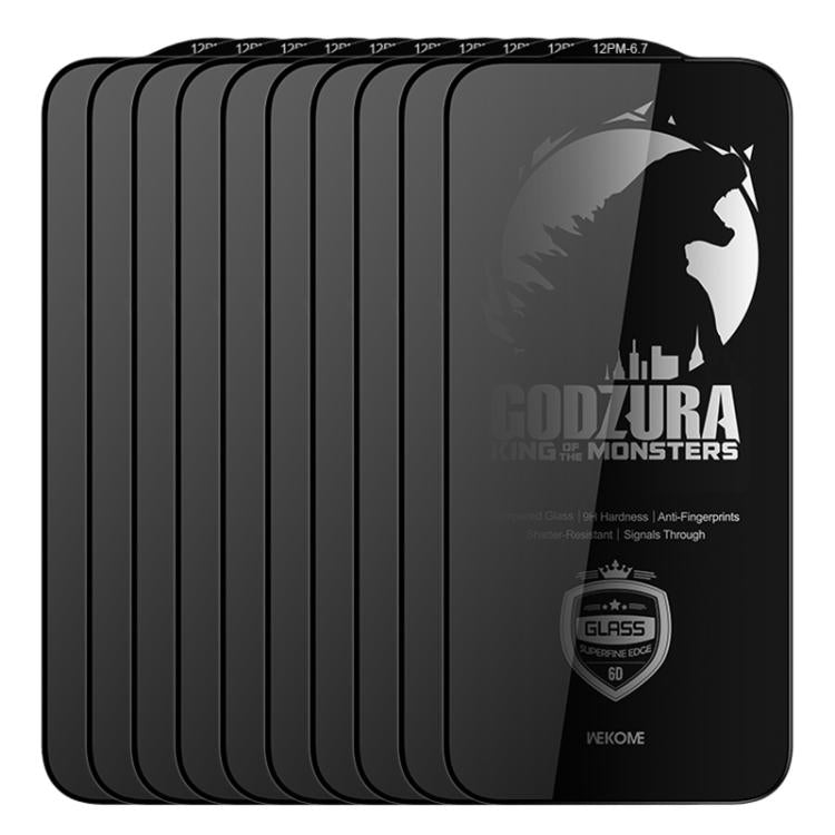 For iPhone 12 Pro Max WK WTP-125 10pcs 6D Curved Ultra-Fine Edge Privacy Full-Screen Tempered Glass Film - Transparent