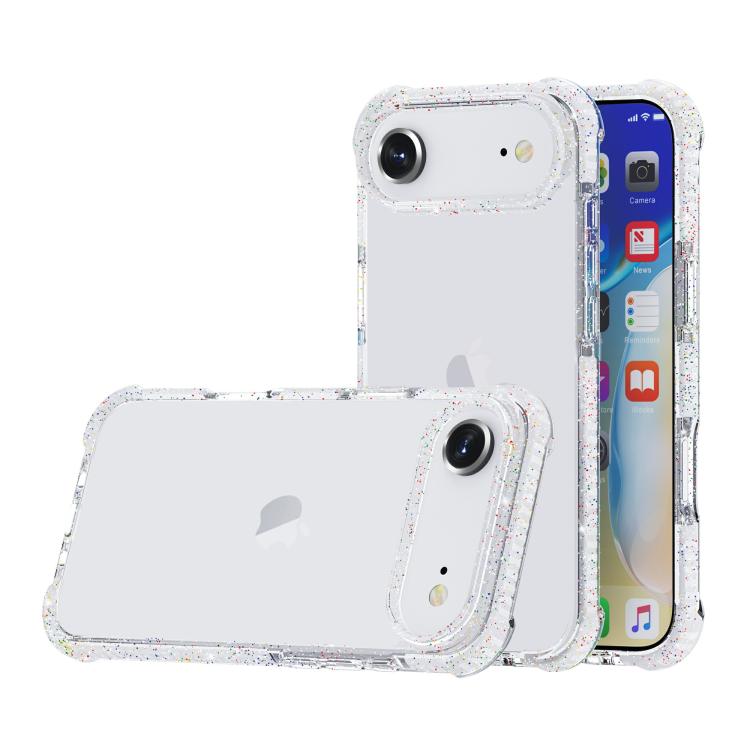 For iPhone Air Acrylic Color Point Transparent Phone Case - White