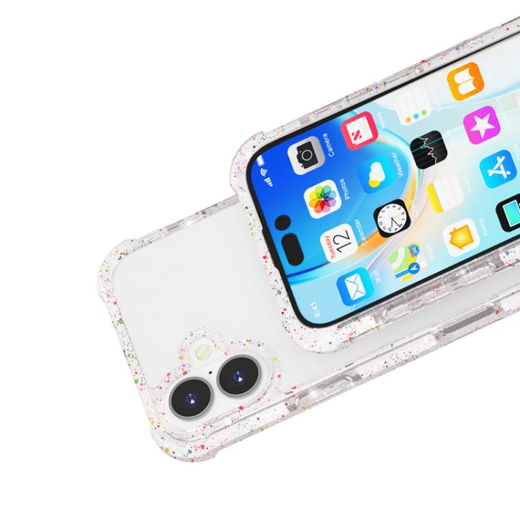 For iPhone 17 Acrylic Color Point Transparent Phone Case - White