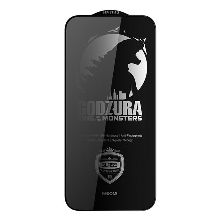 For iPhone 16 Pro / 17 WK WTP-123 6D Curved Ultra-Fine Edge Privacy Full-Screen Tempered Glass Film - Transparent