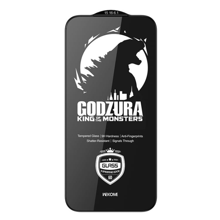 For iPhone 16 / 15 WK WTP-122 6D Curved Ultra-Fine Edge HD Full-Screen Tempered Glass Film - Transparent