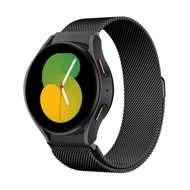 For Samsung Galaxy Watch FE 40mm Milanese Magnetic Stainless Steel Watch Band with 3D Curved Film