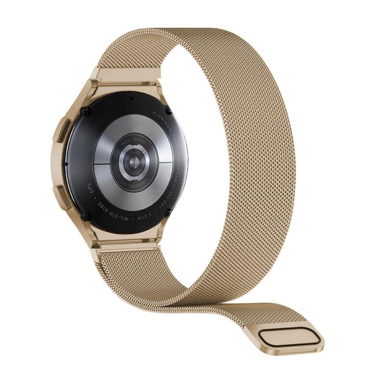 For Samsung Galaxy Watch6 44mm Milanese Magnetic Stainless Steel Watch Band with 3D Curved Film