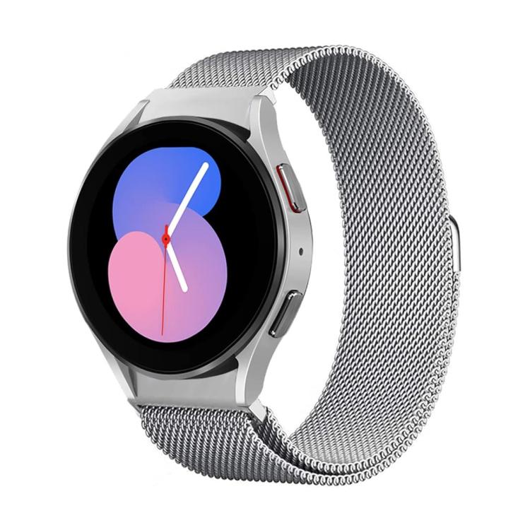 For Samsung Galaxy Watch6 44mm Milanese Magnetic Stainless Steel Watch Band with 3D Curved Film