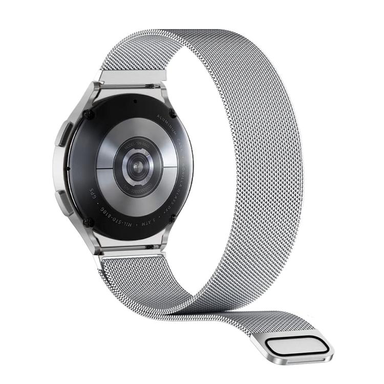 For Samsung Galaxy Watch5 Active 40mm Milanese Magnetic Stainless Steel Watch Band with 3D Curved Film