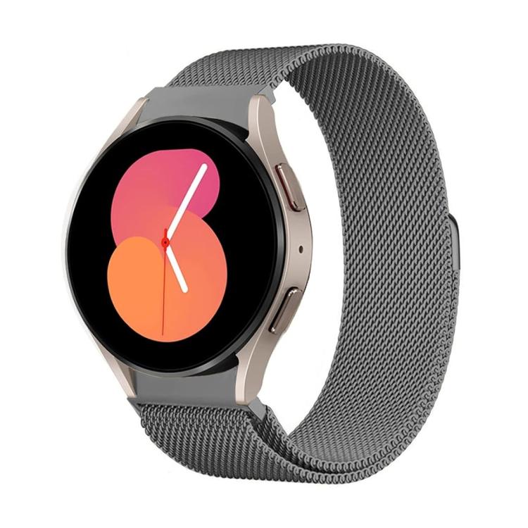 For Samsung Galaxy Watch5 Active 44mm Milanese Magnetic Stainless Steel Watch Band with 3D Curved Film