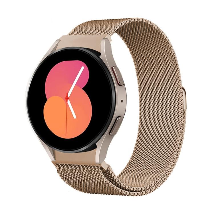 For Samsung Galaxy Watch4 Active 44mm Milanese Magnetic Stainless Steel Watch Band with 3D Curved Film