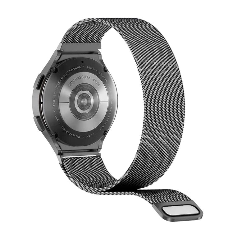 For Samsung Galaxy Watch4 Active 44mm Milanese Magnetic Stainless Steel Watch Band with 3D Curved Film