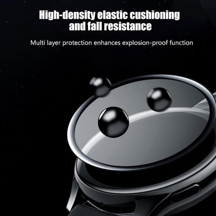 For Samsung Galaxy Watch5 44mm Milanese Magnetic Stainless Steel Watch Band with 3D Curved Film